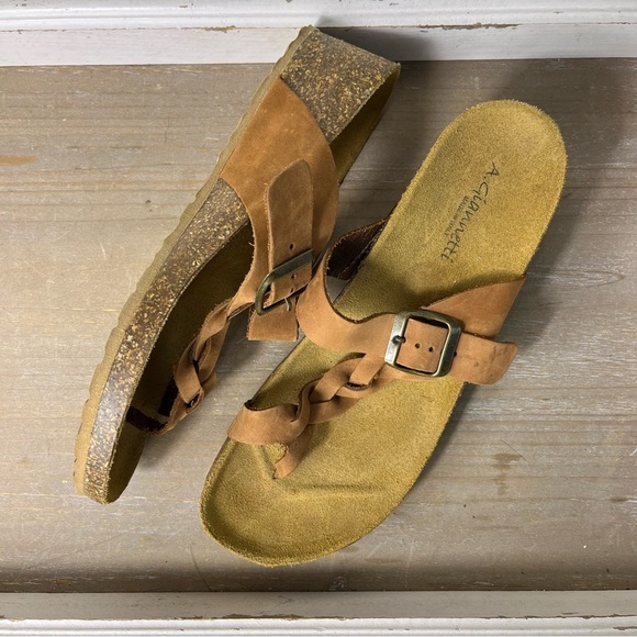A. Gianetti Italian Leather Sandals | Brown Braided Suede | Fits US 9 - Picture 8 of 14